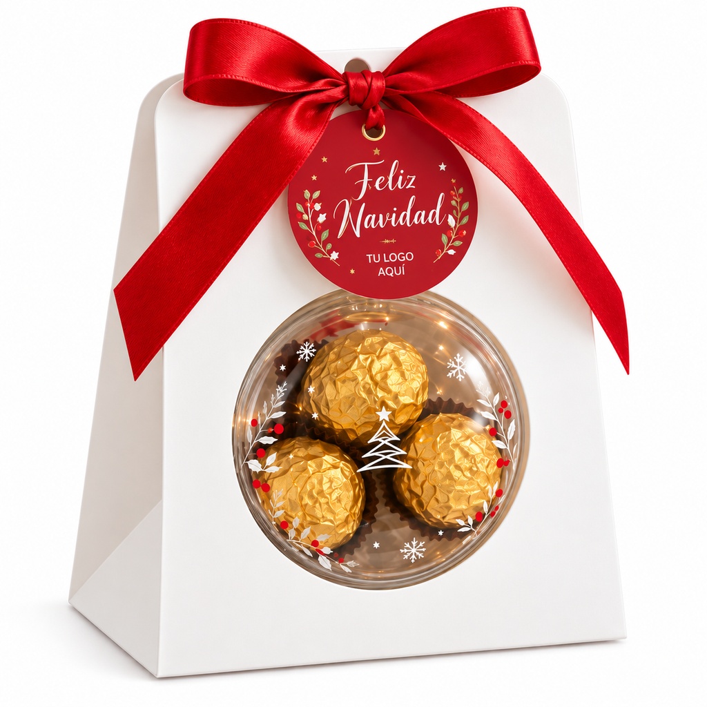 Esfera de navidad con chocolates