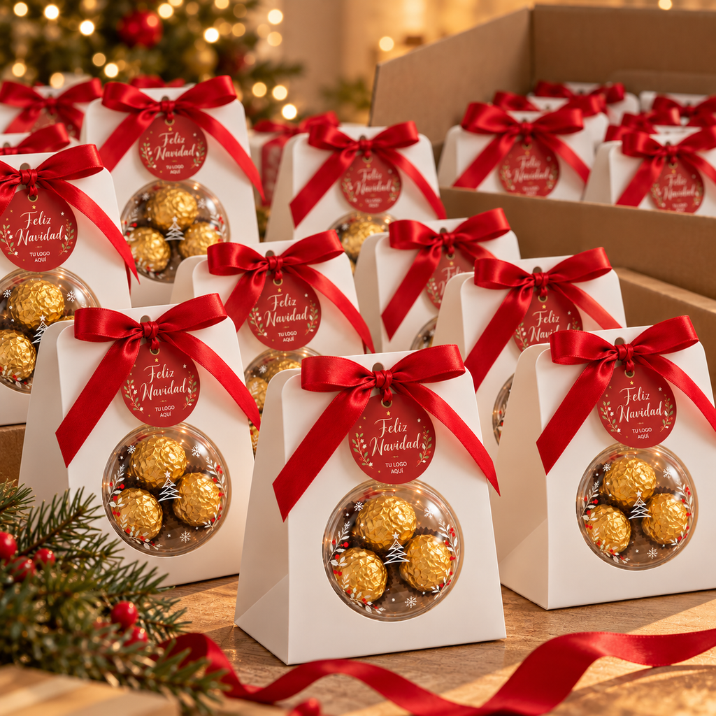 Esfera de navidad con chocolates