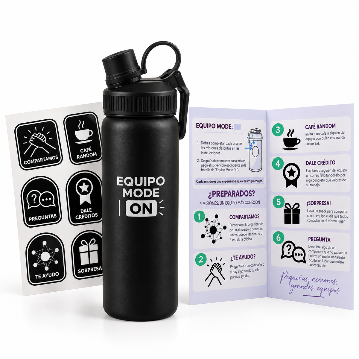 Equipo Mode ON - Botella de experiencias
