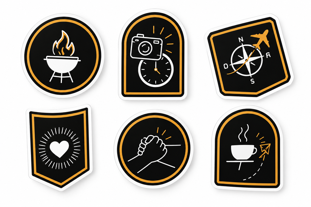 Mug + stickers de aventuras