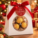 Esfera de navidad con chocolates