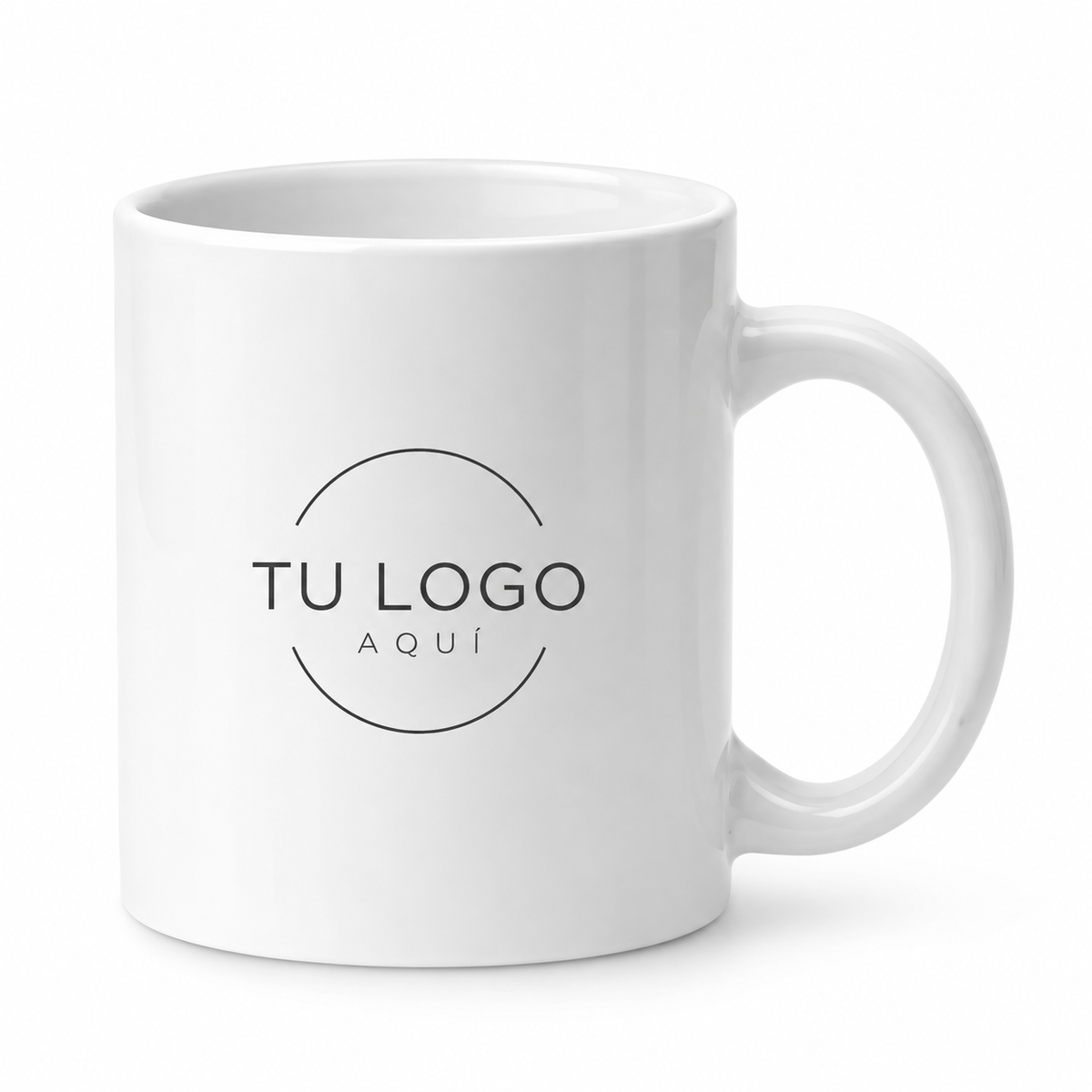 Taza de cerámica blanca personalizable